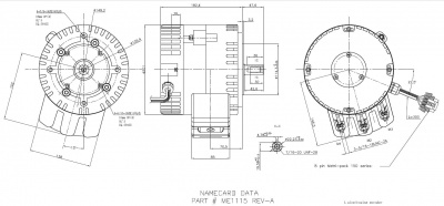 Электродвигатель ME1115 (BLDC) с воздушным охлаждением 12 кВт