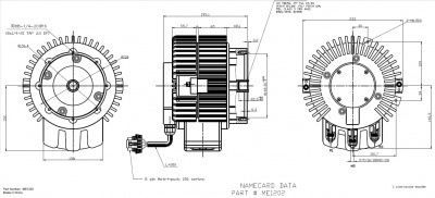 Электродвигатель ME1202 (BLDC) с диффиринциалом 10 кВт