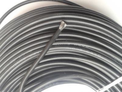 Силовой силиконовый кабель 8 AWG (чёрный) Силовой силиконовый кабель 8 AWG (чёрный)